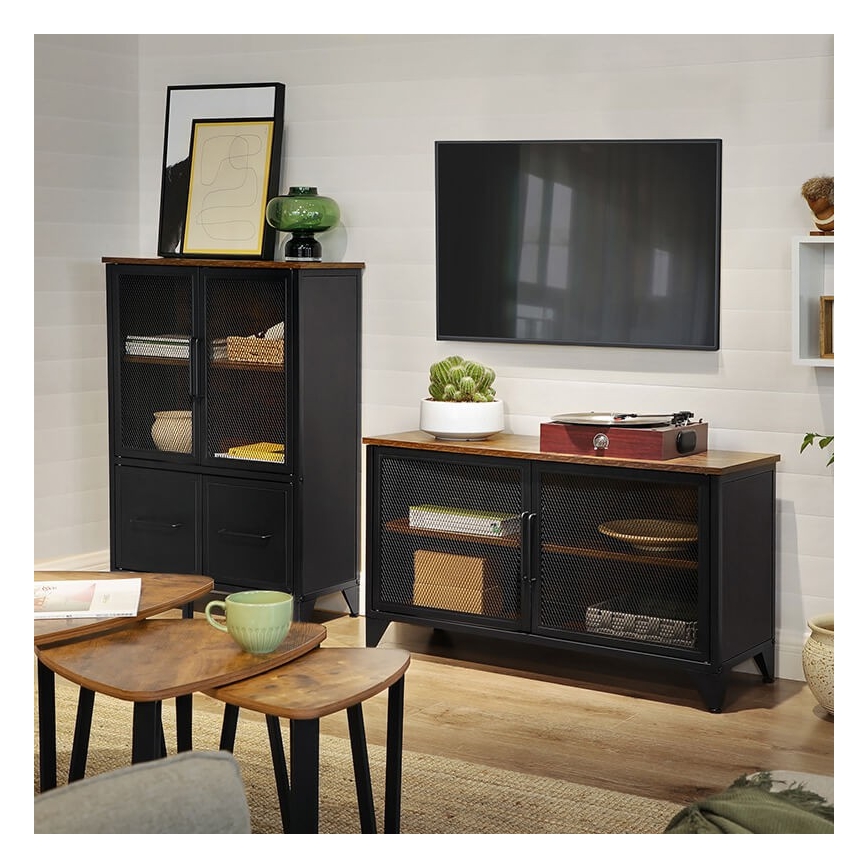 Kommode FIRA schwarz/braun