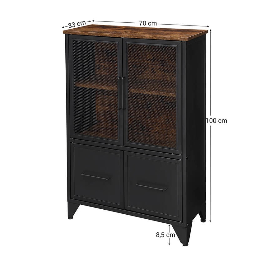 Kommode FIRA schwarz/braun