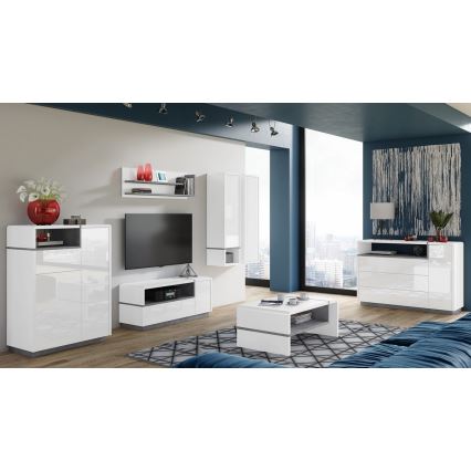 Kommode mit Schublade FRED weiß/grau