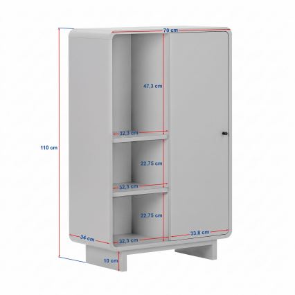 Kommode KABIN 70x110x34 cm Eiche