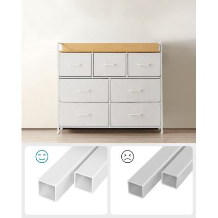 Kommode mit Schubladen KIRA weiß/braun