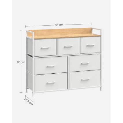 Kommode mit Schubladen KIRA weiß/braun