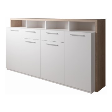 Kommode LEBY Sonoma-Eiche/Weiß