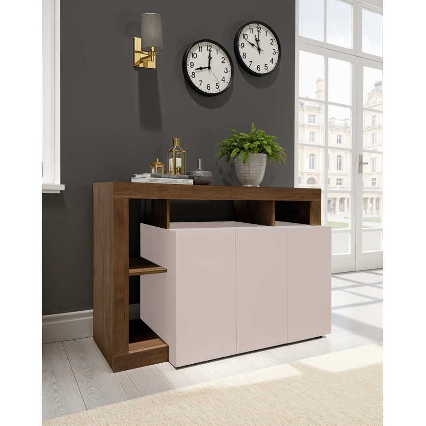 Kommode LENOR Kaschmir/Eiche