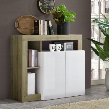 Kommode LENOR weiß/braun