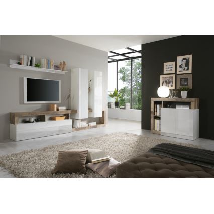 Kommode LENOR weiß/braun