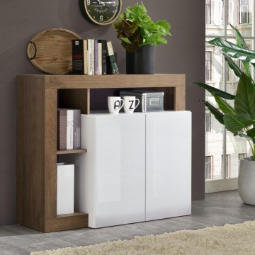 Kommode LENOR, Weiß/Eiche