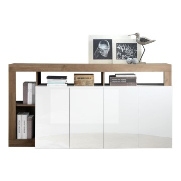 Kommode LENOR weiß/Eiche