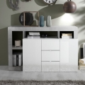 Kommode LENOR weiß/grau Betonoptik