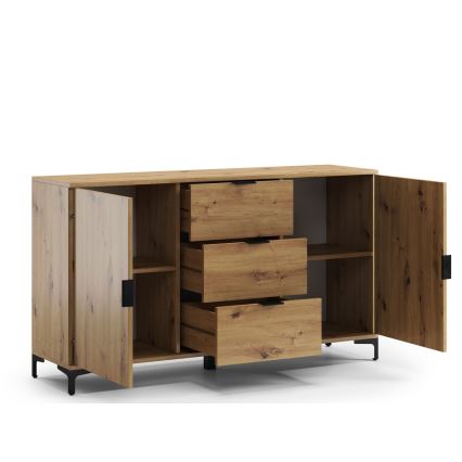 Kommode mit Schubladen und Türen LORA Artisan-Eiche
