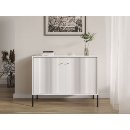 Kommode LUE 104 x 39 cm weiß/schwarz