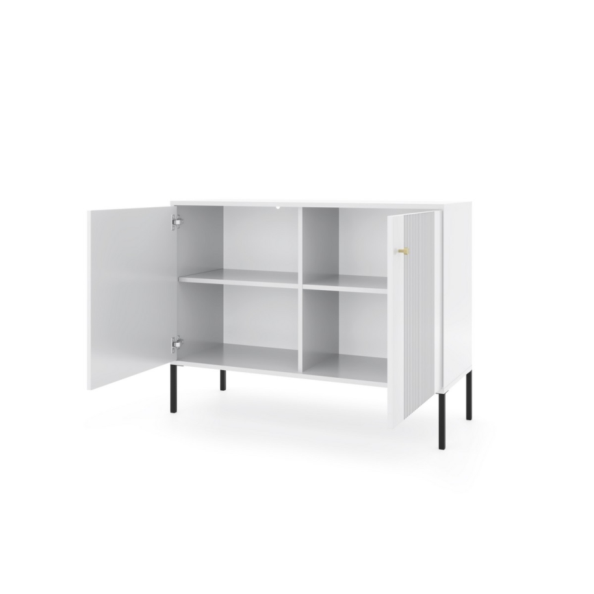Kommode LUE 104 x 39 cm weiß/schwarz
