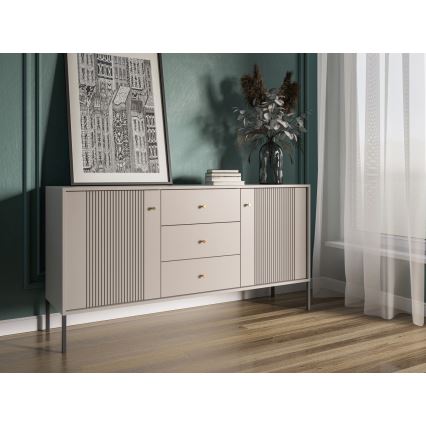 Kommode LUE beige/schwarz