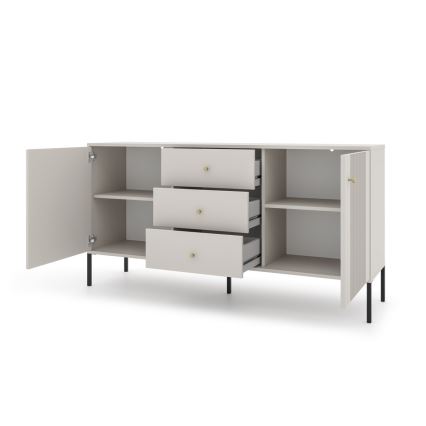 Kommode LUE beige/schwarz