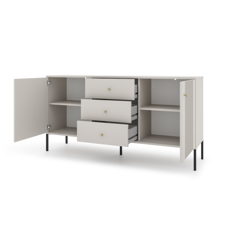 Kommode LUE beige/schwarz