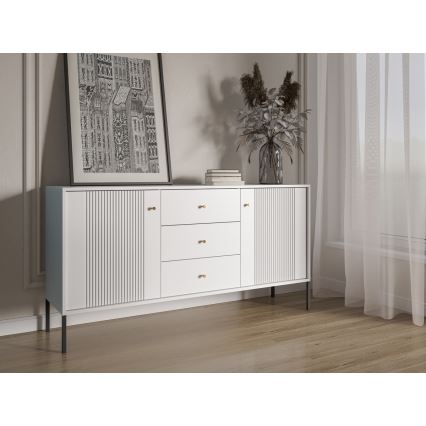 Kommode LUE weiß/schwarz