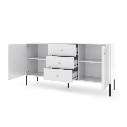 Kommode LUE weiß/schwarz