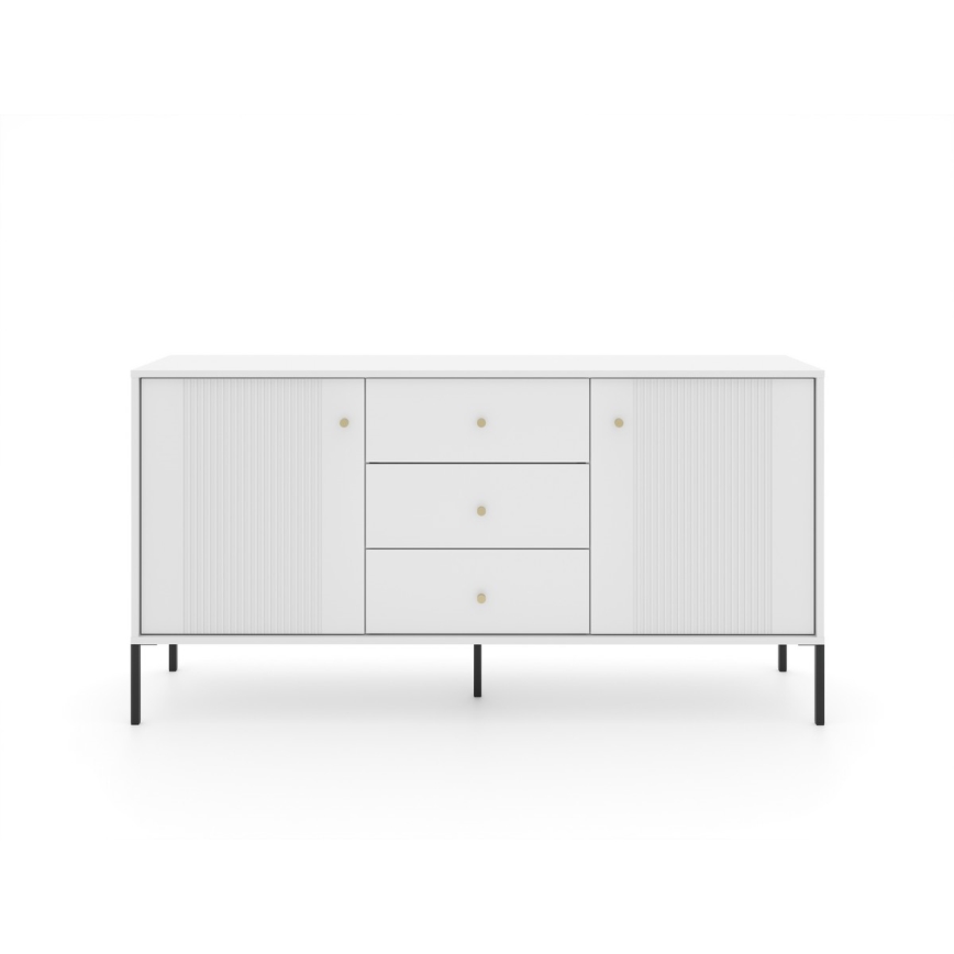 Kommode LUE weiß/schwarz