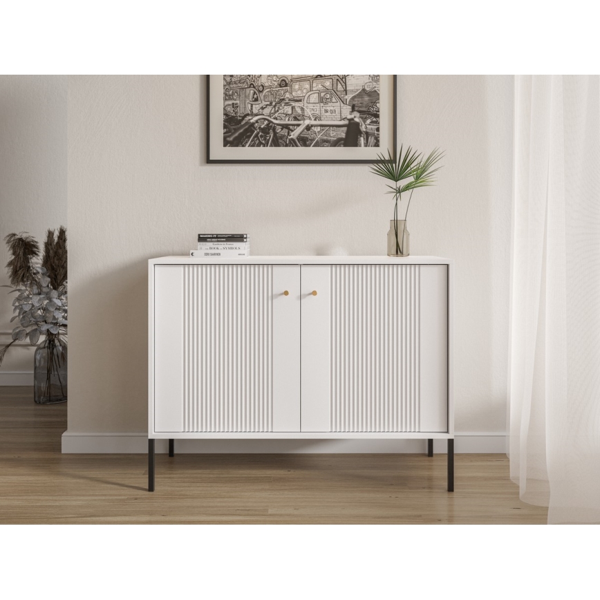 Kommode LUE weiß/schwarz