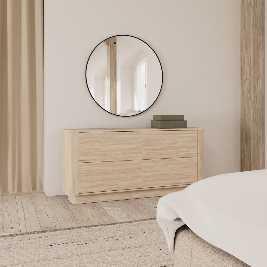 Kommode MADERA 160x75 cm Weiß-Eiche