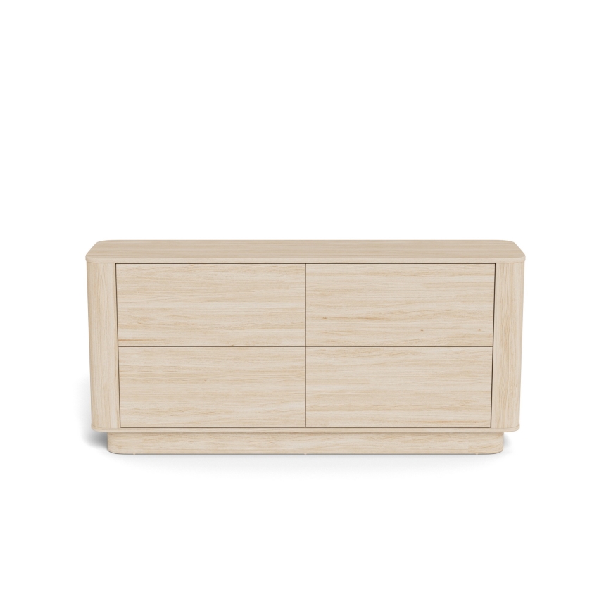Kommode MADERA 160x75 cm Weiß-Eiche