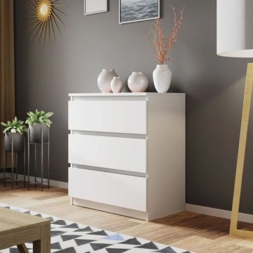 Kommode MALWA 77x70 cm weiß