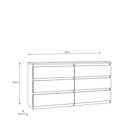 Kommode MAO mit Schubladen, Artisan-Eiche