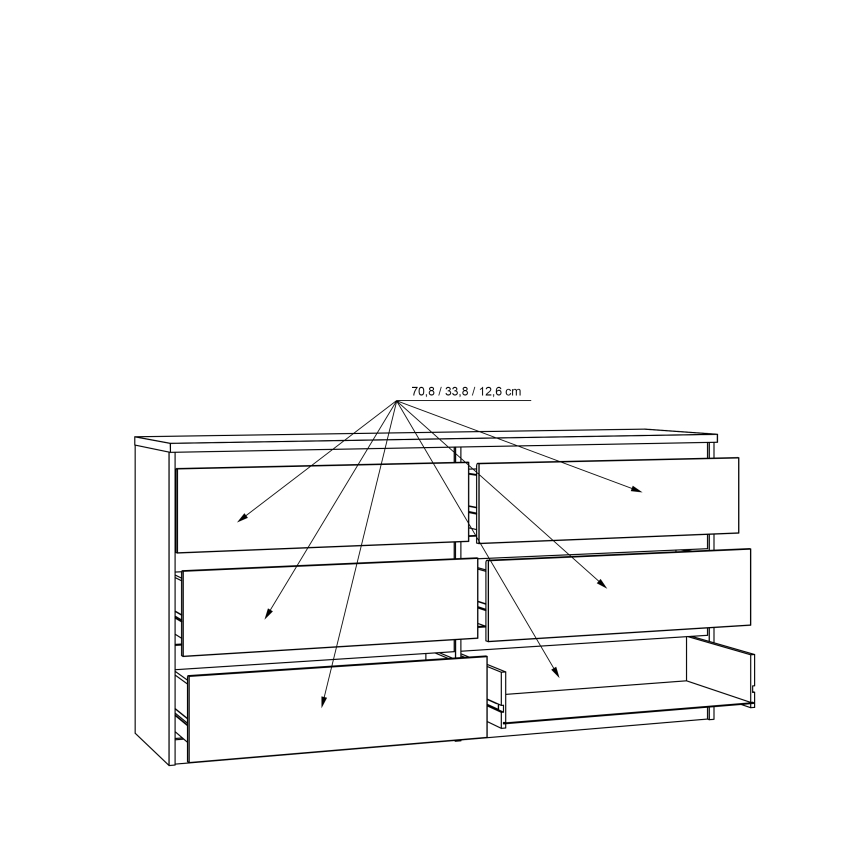 Kommode MAO mit Schubladen, Artisan-Eiche