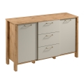Kommode MENTA 138x81x40 cm Wotan-Eiche/grau