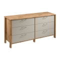 Kommode MENTA 170x81x47 cm Wotan-Eiche/Grau