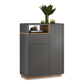Kommode mit Schublade FRED anthrazit/Eiche Artisan