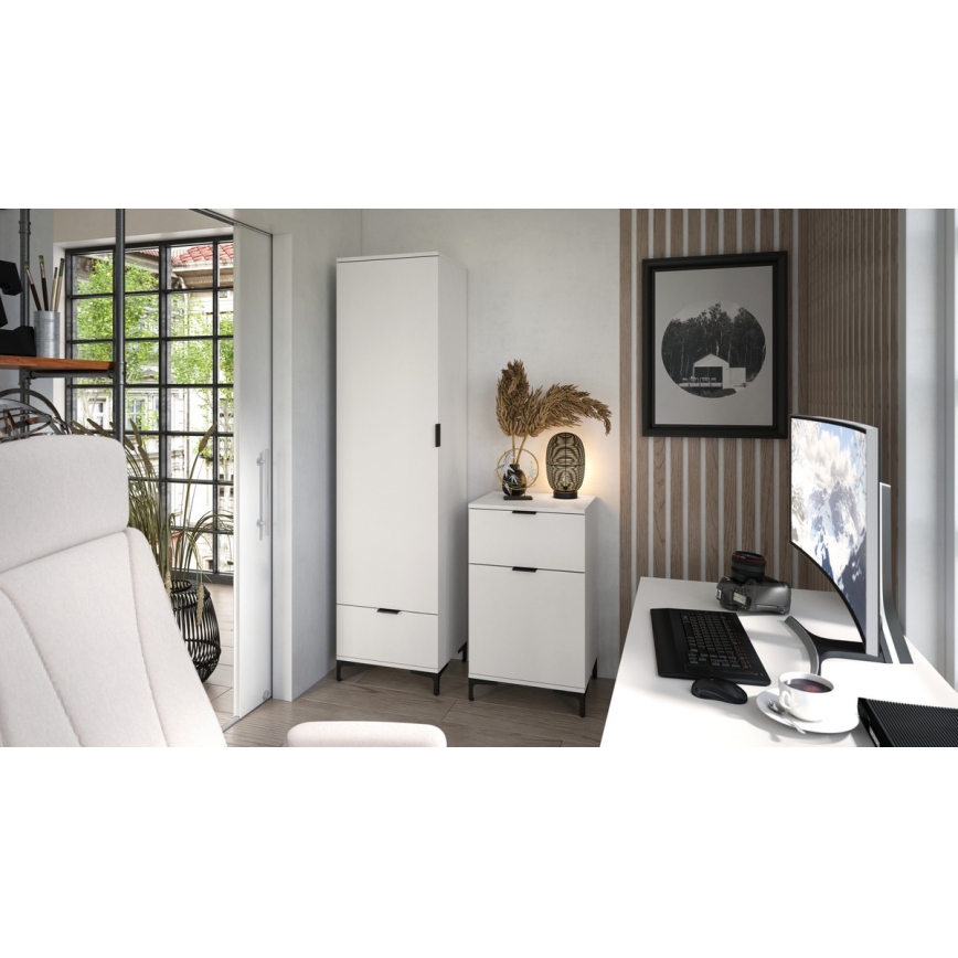 Kommode mit Schublade LORA weiß