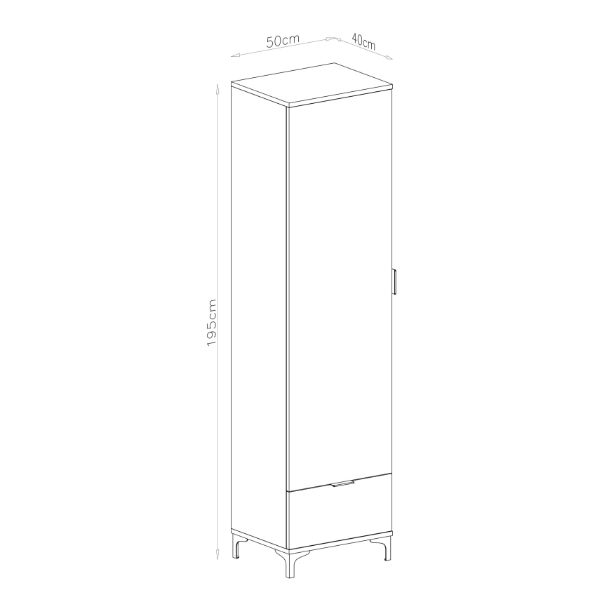Kommode mit Schublade LORA weiß