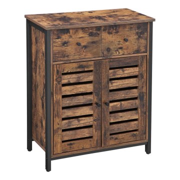 Kommode mit Schubladen FIRA braun/schwarz