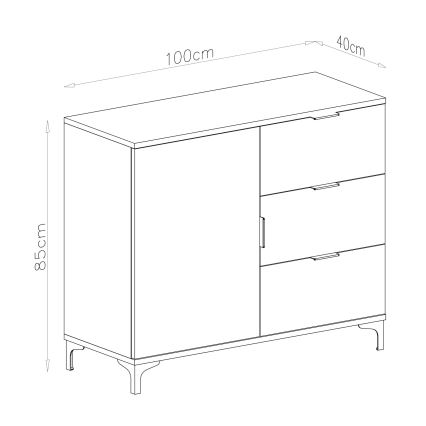 Kommode mit Schubladen LORA Artisan-Eiche