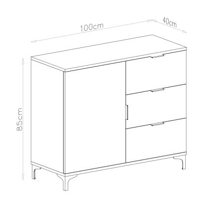 Kommode mit Schubladen LORA beige