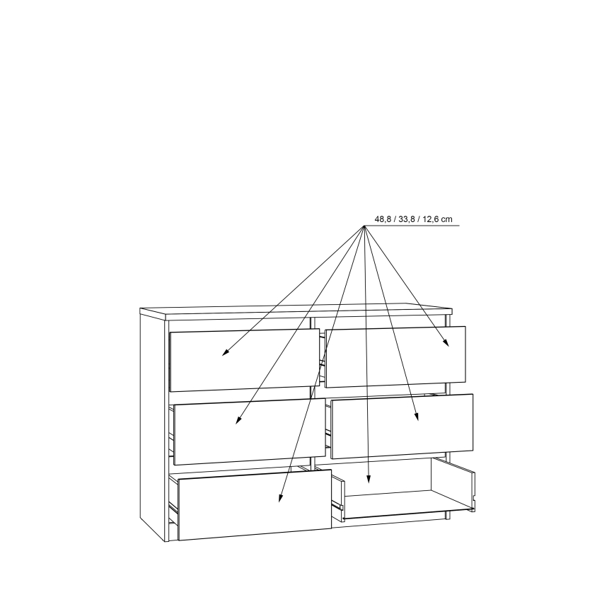 Kommode mit Schubladen MAO Artisan-Eiche
