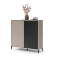 Kommode mit Schubladen RONJA Taupe/Schwarz