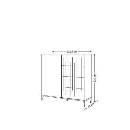 Kommode mit Schubladen RONJA Taupe/Schwarz