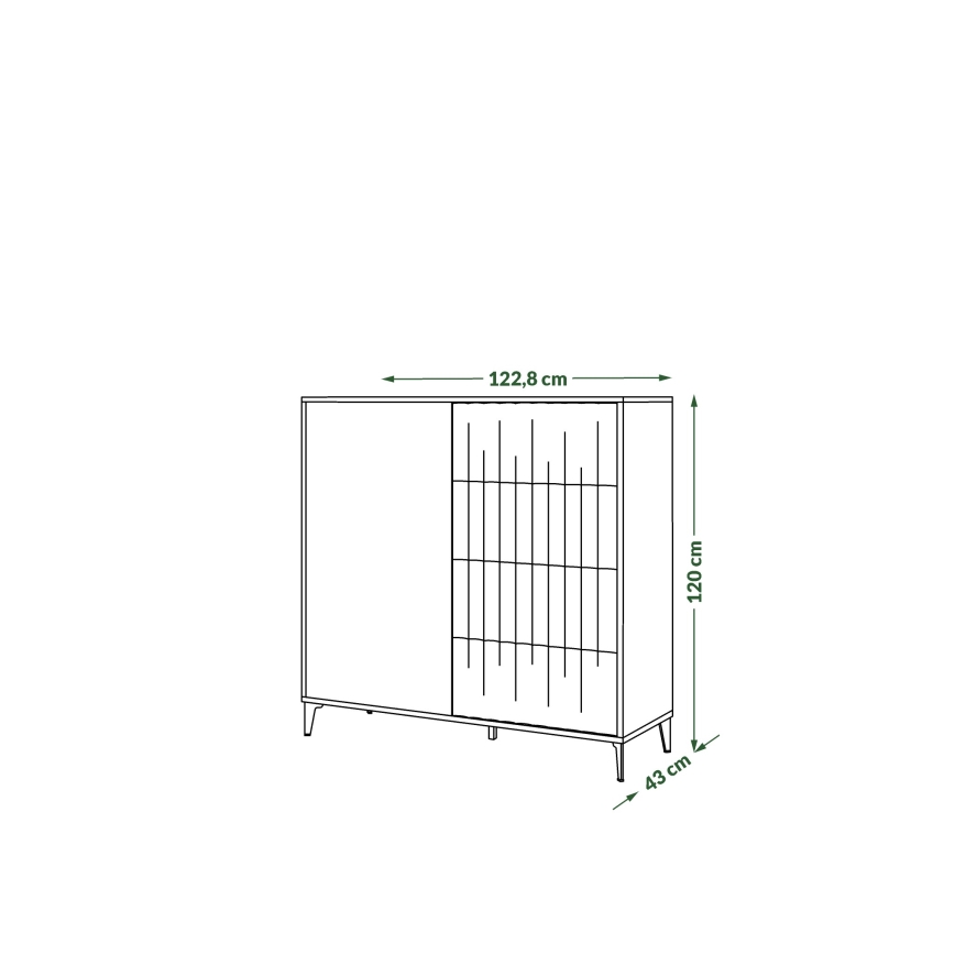 Kommode mit Schubladen RONJA Taupe/Schwarz