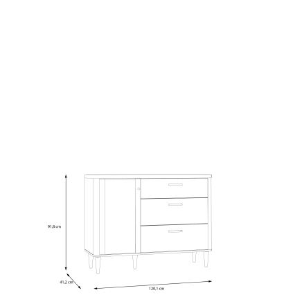 Kommode mit Schubladen VIRO braun/beige