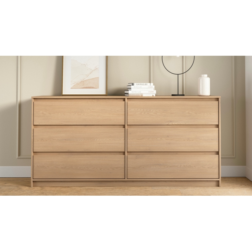 Kommode MIYABI 181x86x40 cm Eiche Cremona