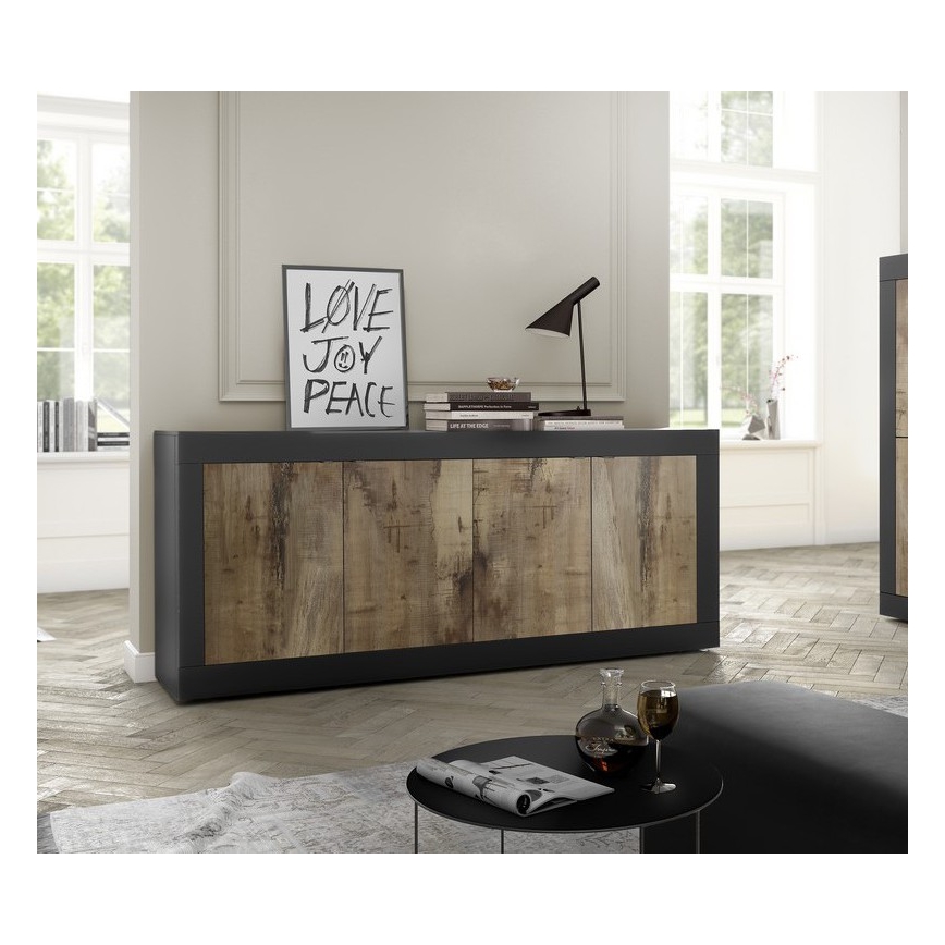 Kommode NERILA schwarz/braun