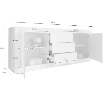 Kommode NERILA weiß