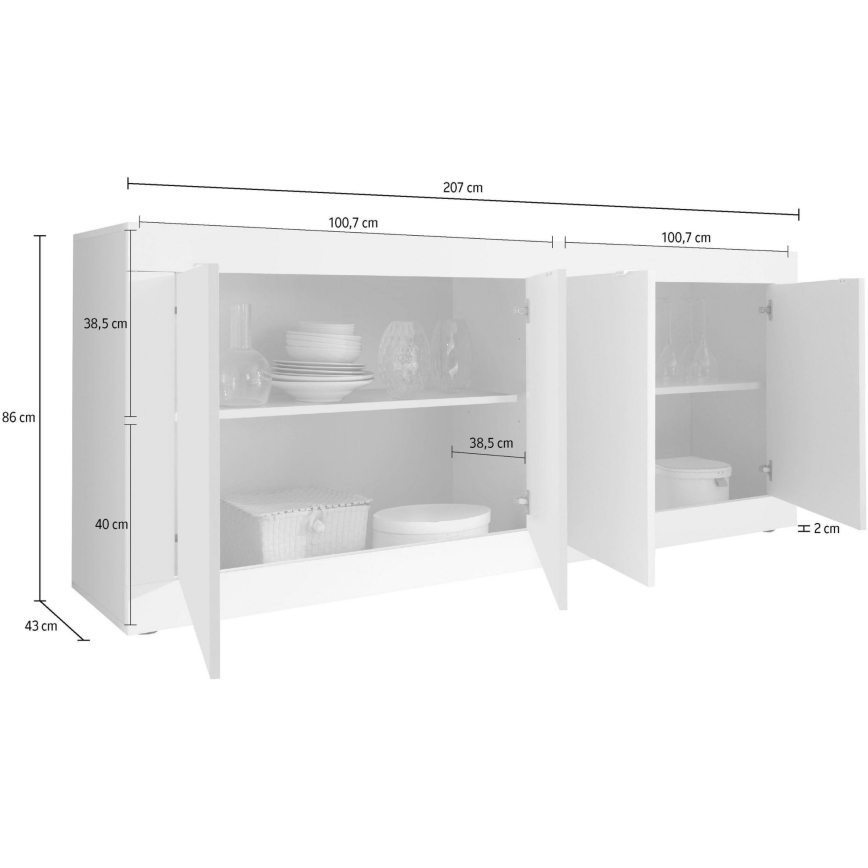 Kommode NERILA, weiß
