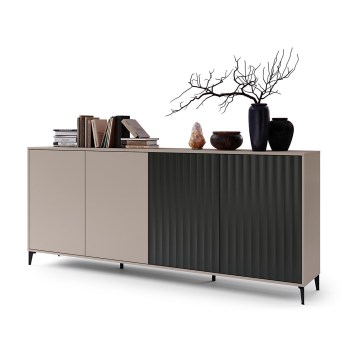 Kommode RONJA taupe/schwarz