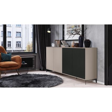 Kommode RONJA taupe/schwarz