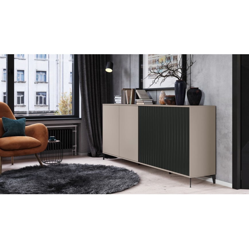Kommode RONJA taupe/schwarz