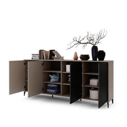 Kommode RONJA taupe/schwarz