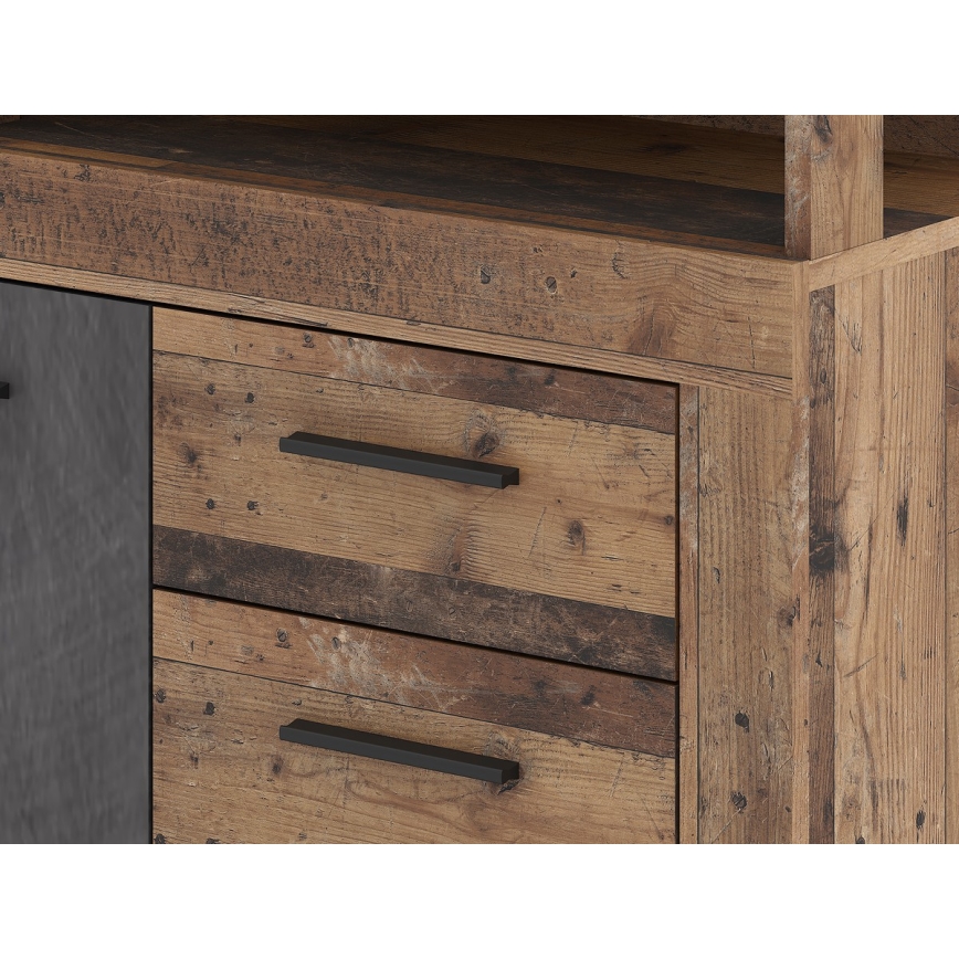 Kommode RUNA dunkelbraun/anthrazit